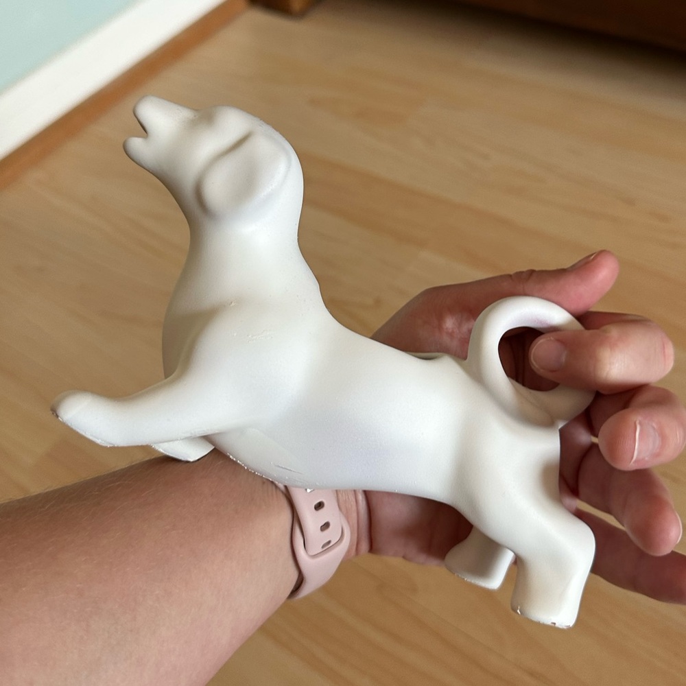 White Ceramic Dog Gravy Boat or Creamer - Picture 5 of 8